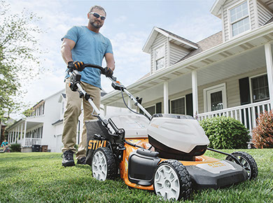 Lithium battery online mower